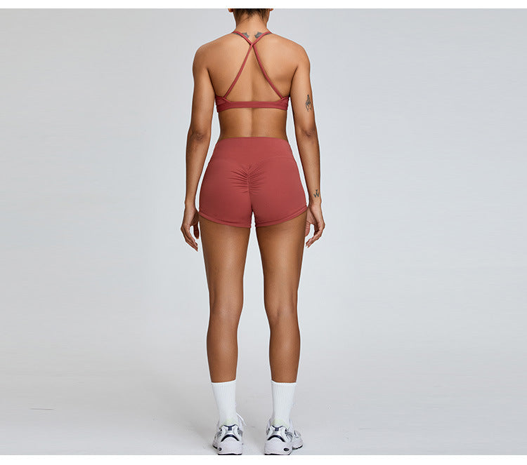 Nude Feel Beauty Back Yoga Bra For Women Push Up Sports Tight-fitting Outerwear Running Workout Vest