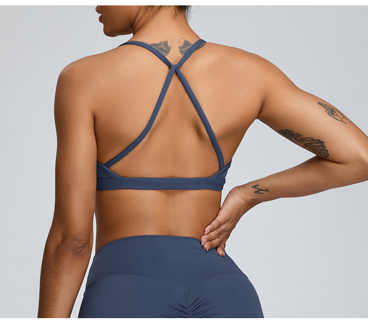 Nude Feel Beauty Back Yoga Bra For Women Push Up Sports Tight-fitting Outerwear Running Workout Vest