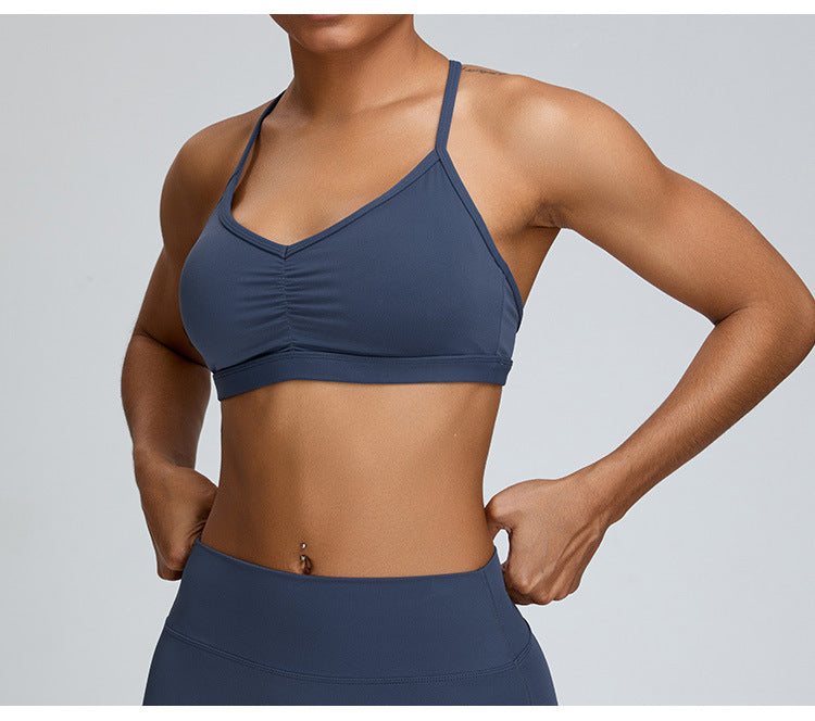 Nude Feel Beauty Back Yoga Bra For Women Push Up Sports Tight-fitting Outerwear Running Workout Vest