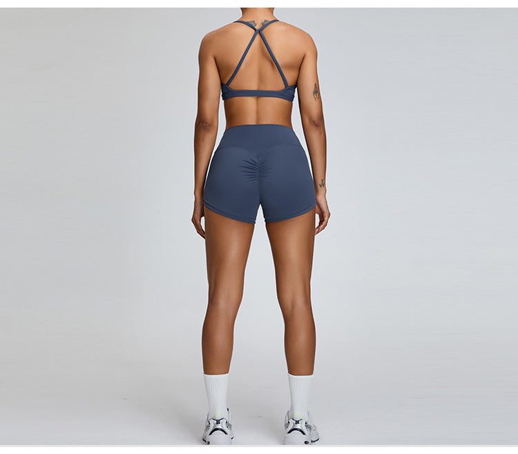 Nude Feel Beauty Back Yoga Bra For Women Push Up Sports Tight-fitting Outerwear Running Workout Vest