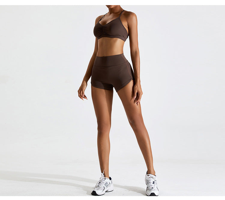 Nude Feel Beauty Back Yoga Bra For Women Push Up Sports Tight-fitting Outerwear Running Workout Vest