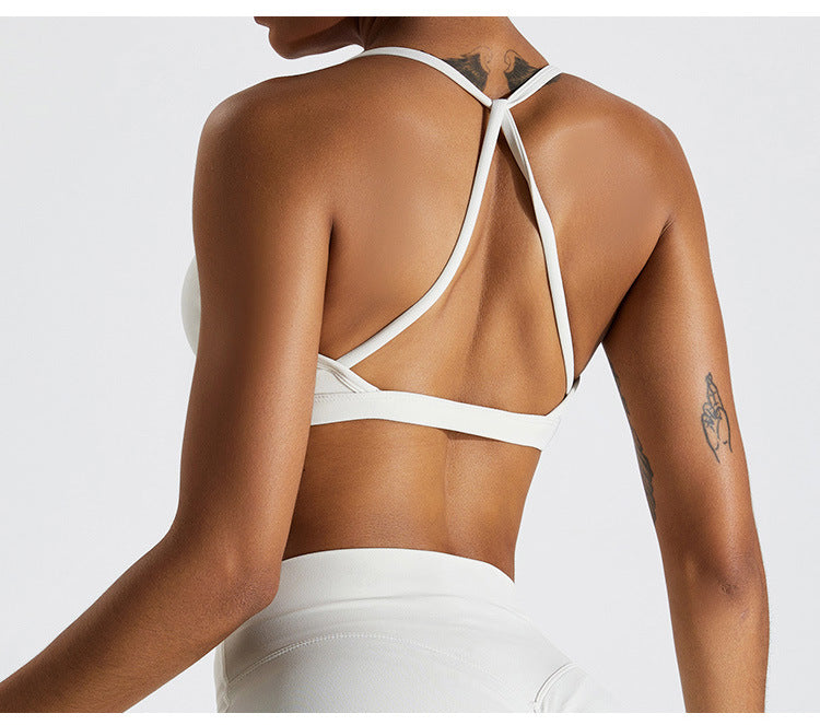 Nude Feel Beauty Back Yoga Bra For Women Push Up Sports Tight-fitting Outerwear Running Workout Vest
