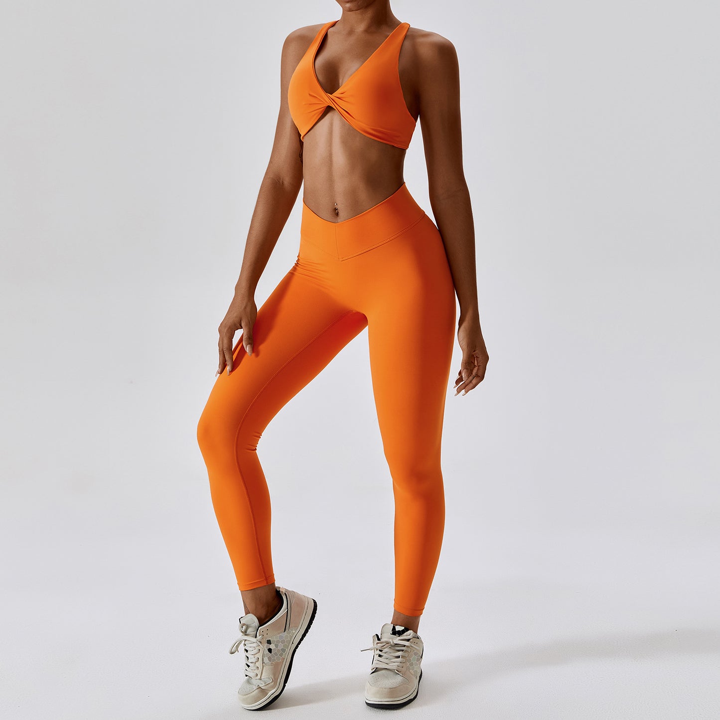 Beauty Back Yoga Clothes Outer Wear Pilates Running Fitness Exercise Yoga Suit Female 8233