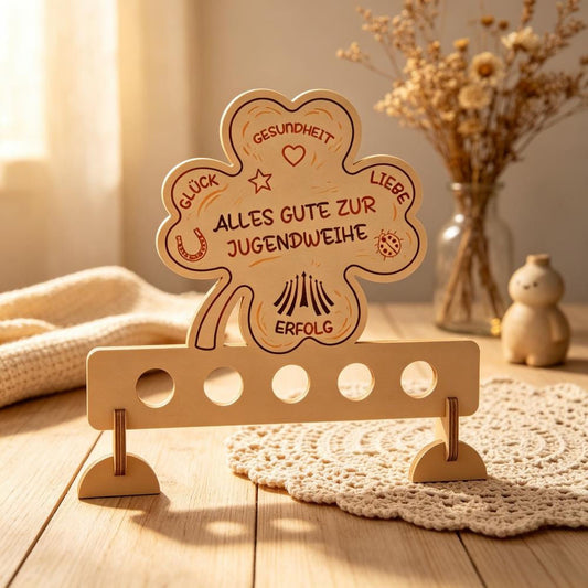 Cloverleaf Wooden Decorations - A Natural Symbol Of Good Luck For Home Decor And Party Gifts And Decorations