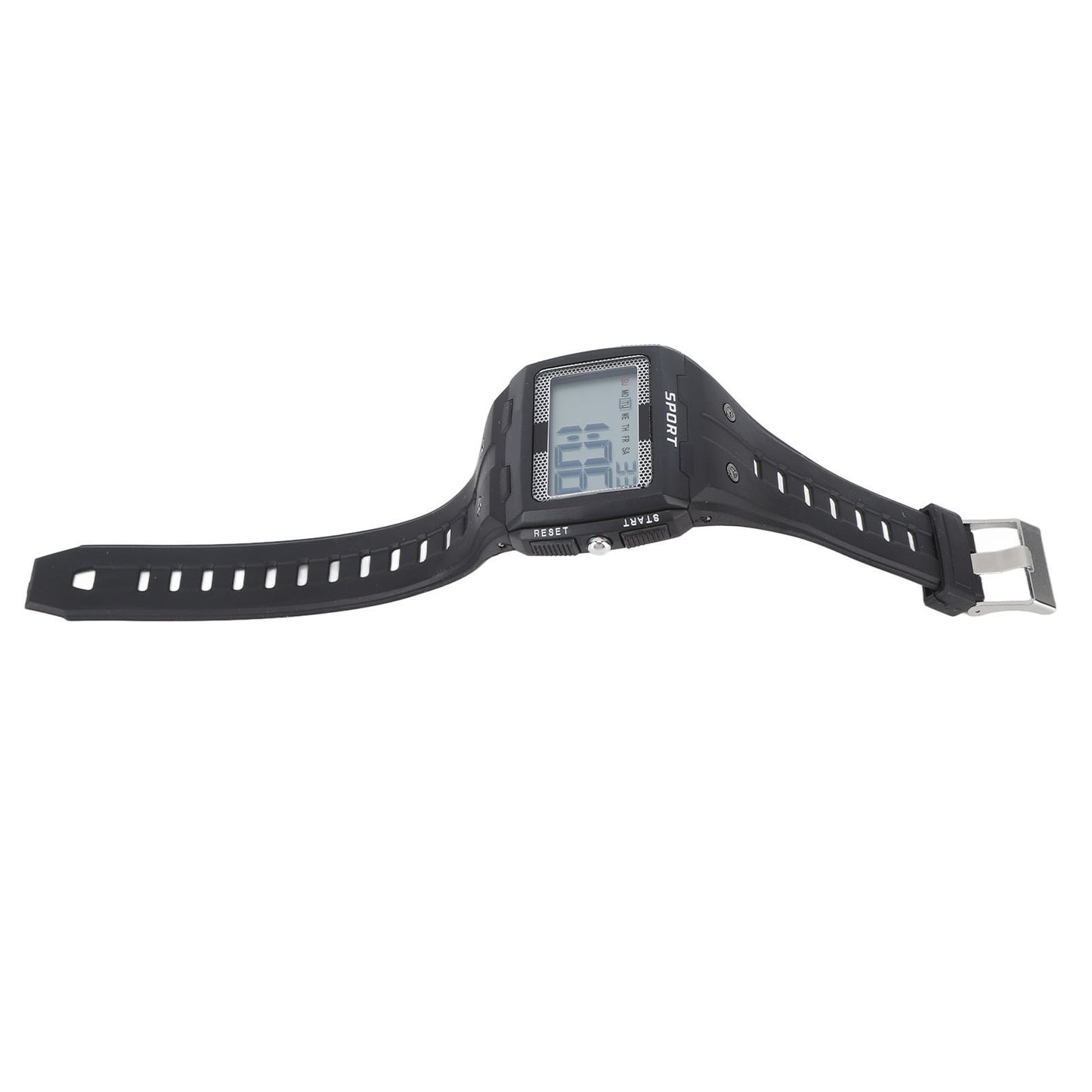 Men Sport Watch Waterproof Large Screen Portable Chronograph Watch For Outdoor Climbing Camping Black