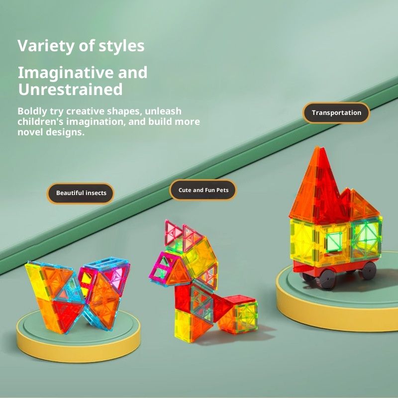 Colored Window Magnetic Sheet Set Strong Building Blocks Early Childhood Education Toys