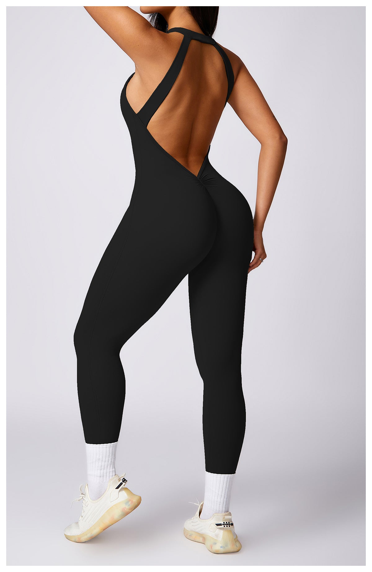 Beauty Back Yoga Jumpsuit Women's Outdoor Running Tight Sports Quick-drying Workout Clothes