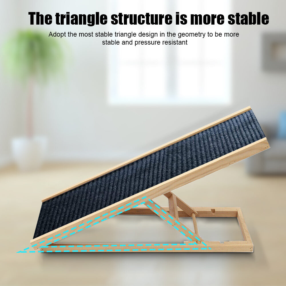 Foldable Dog Pet Ramp Adjustable Height Dogs Stairs For Bed Sofa Car 1 00cm