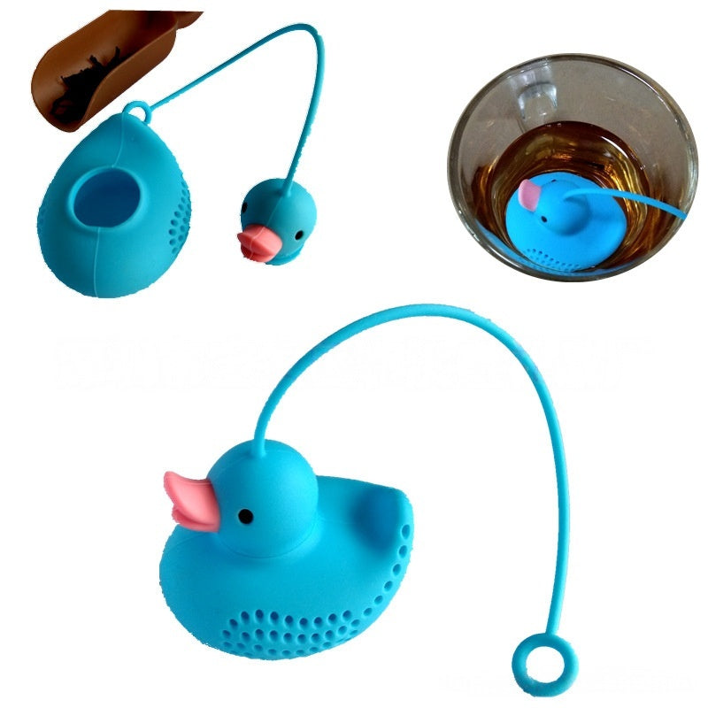 Tea Flower Tea Filter Duck Silicone Tea Infuser