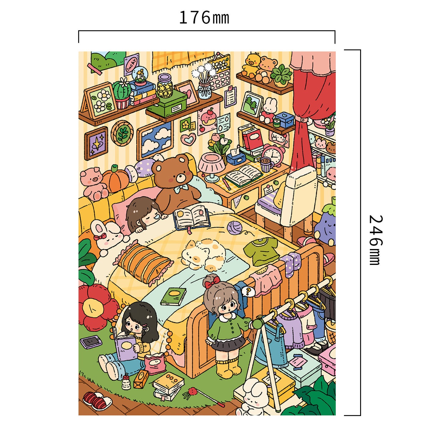 Bedroom And Kitchen Series 3D Scene Sticker Toys