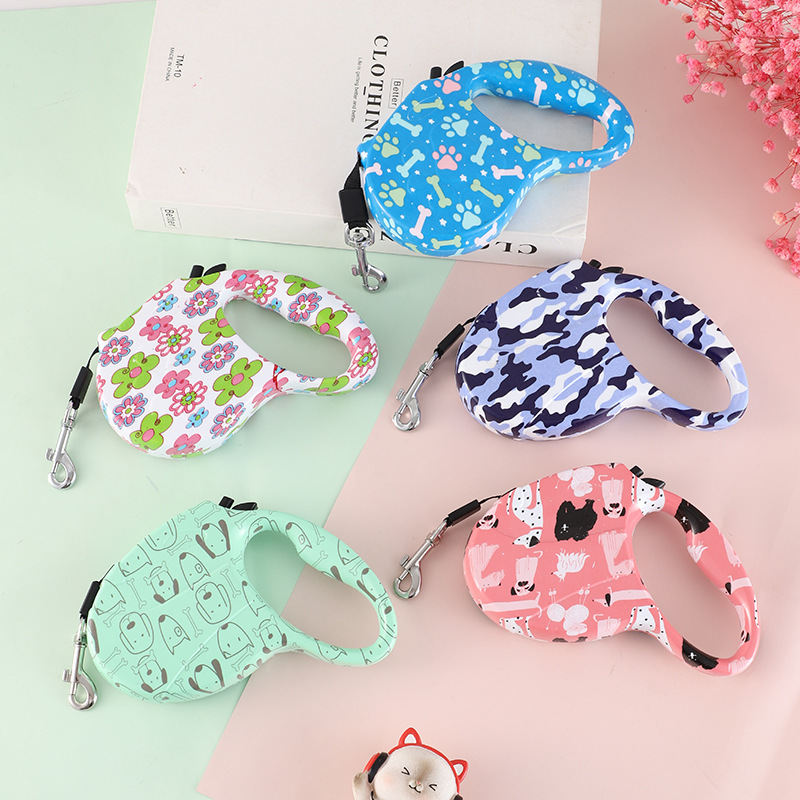Creative Printed Pet Automatic Retractable Leash