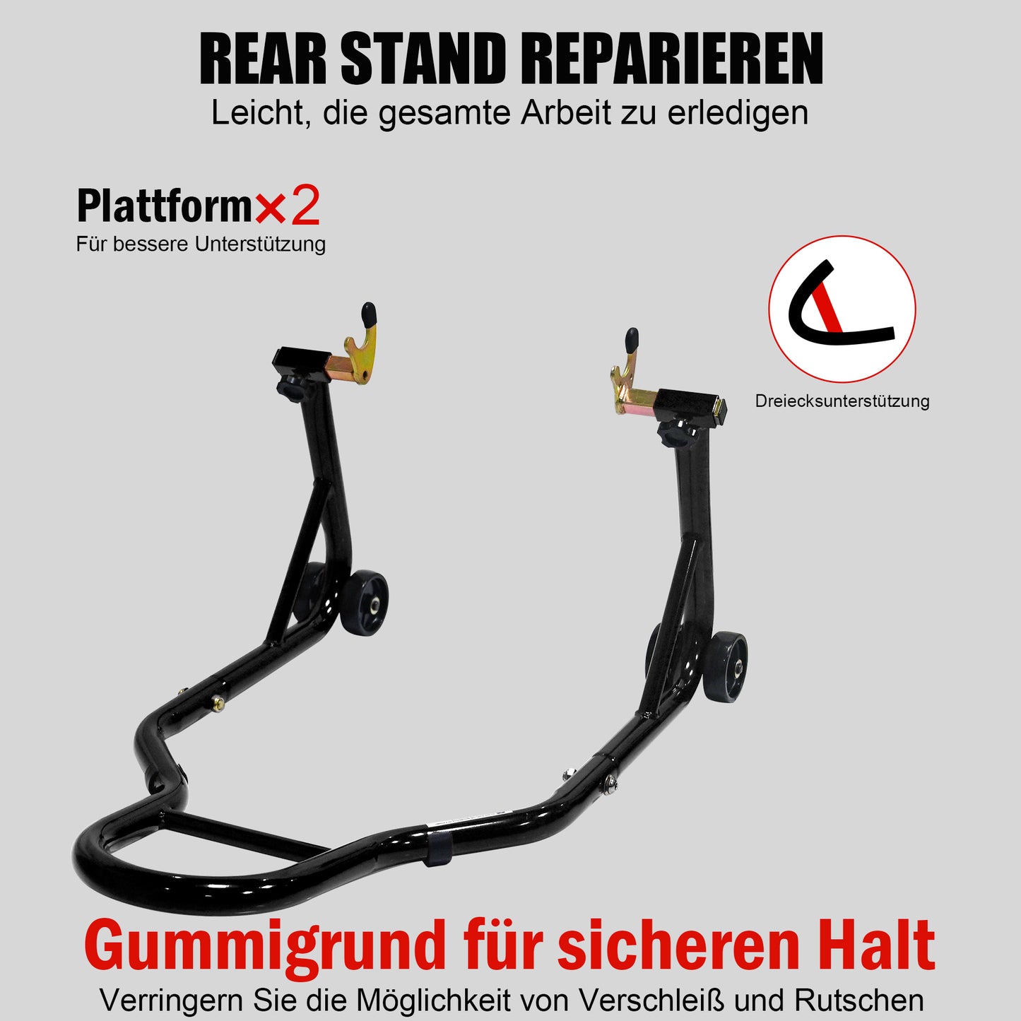 The Bait Frame For Motorcycles With 200 Kilograms, In The Docking Device With The Forward And Extremities  K And U , Which Is Suitable For Most Motorcycle Brands-Black