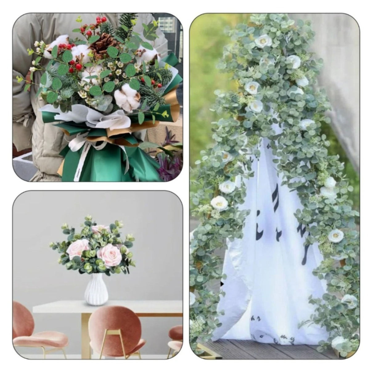 Artificial Plants - Set Of 10 Artificial Plants: Great Decorations For Your Home, Office, Holidays, And Weddings, And Perfect Gifts