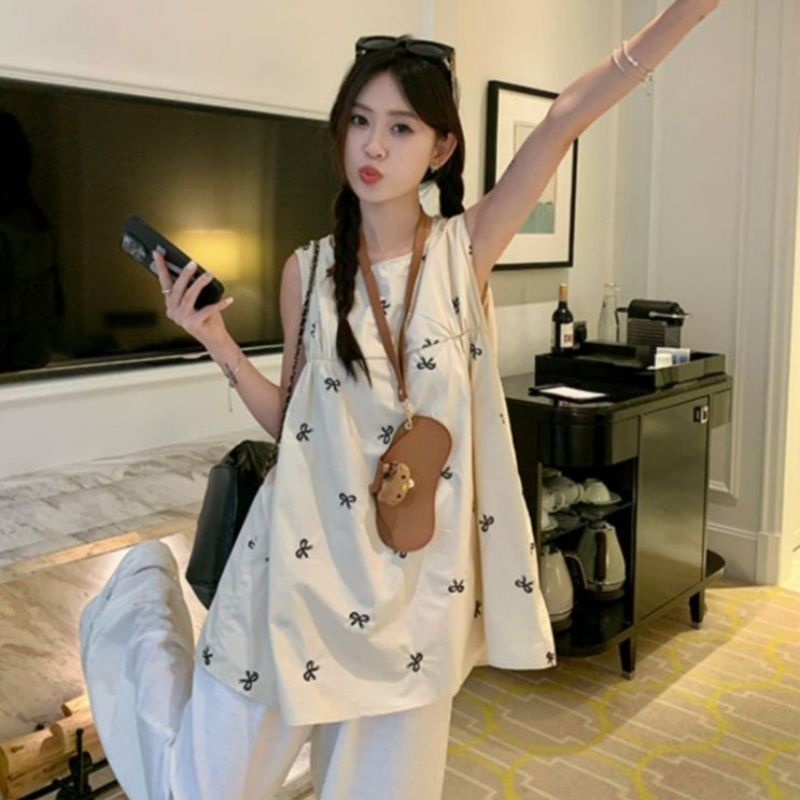 Korean-style Bow-Knot Sleeveless Vest Shirt Womens Summer New Arrival