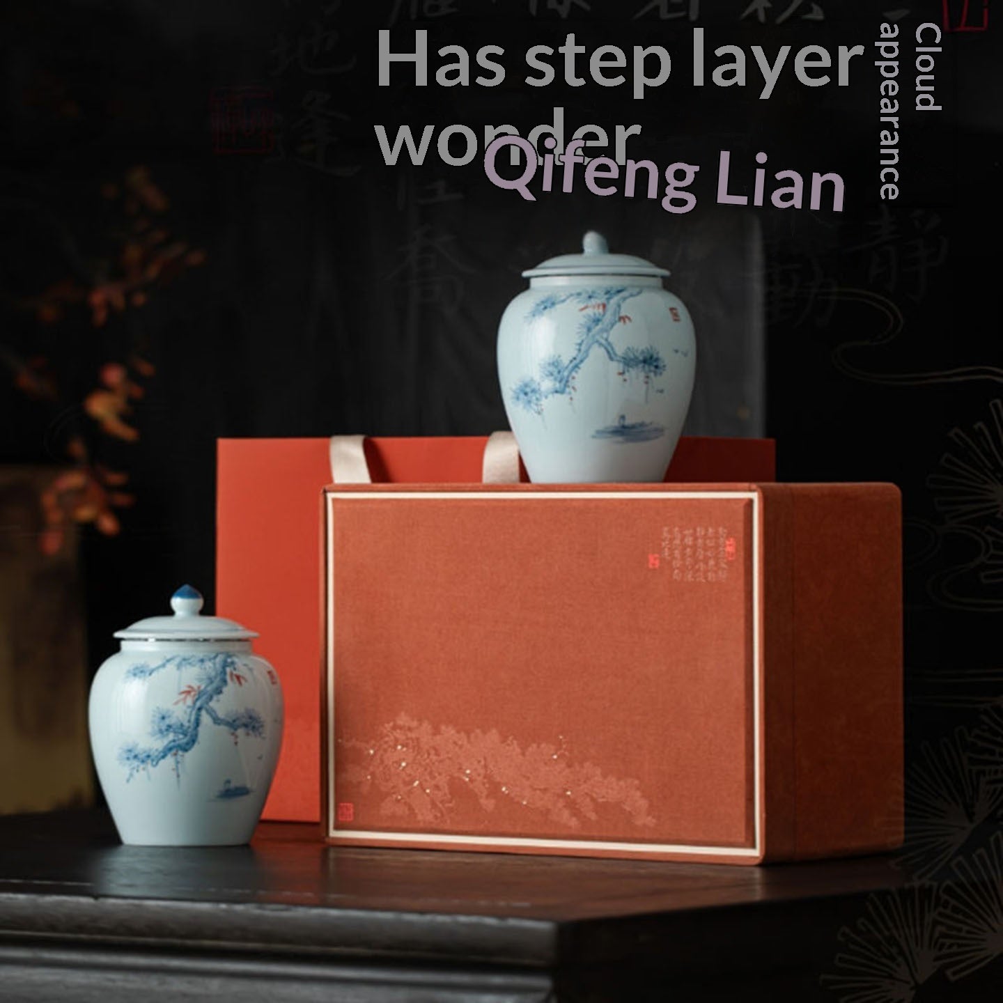 New Style Ceramic Tea Caddy High-End Storage Sealed Double-Can Empty Gift Box