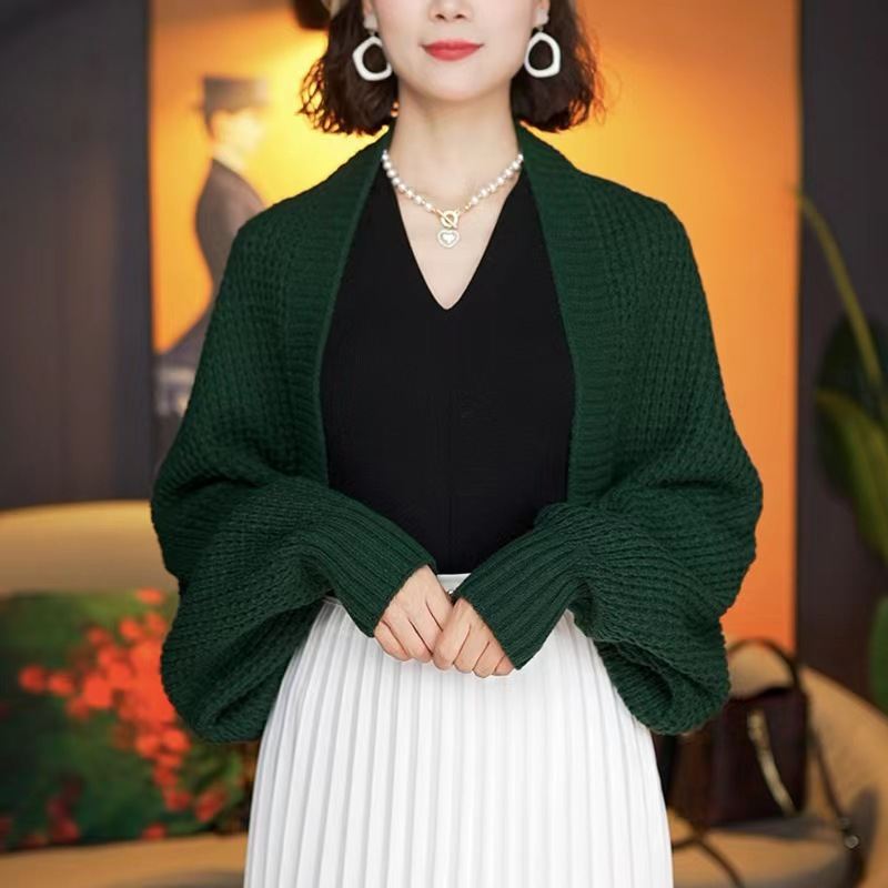 Korean-style Knitted Solid-color Fashionable Versatile Loose Shawl