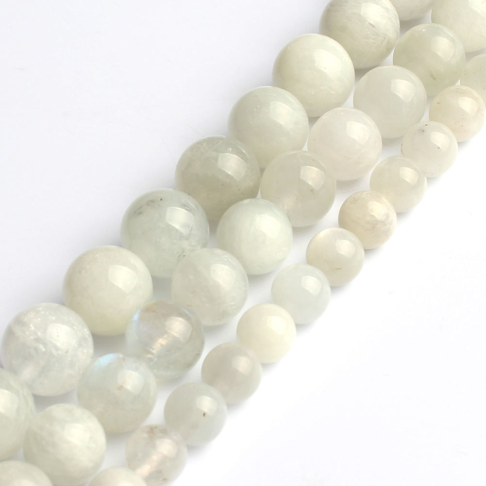 White Blue Moonstone Jewelry Bead Accessories