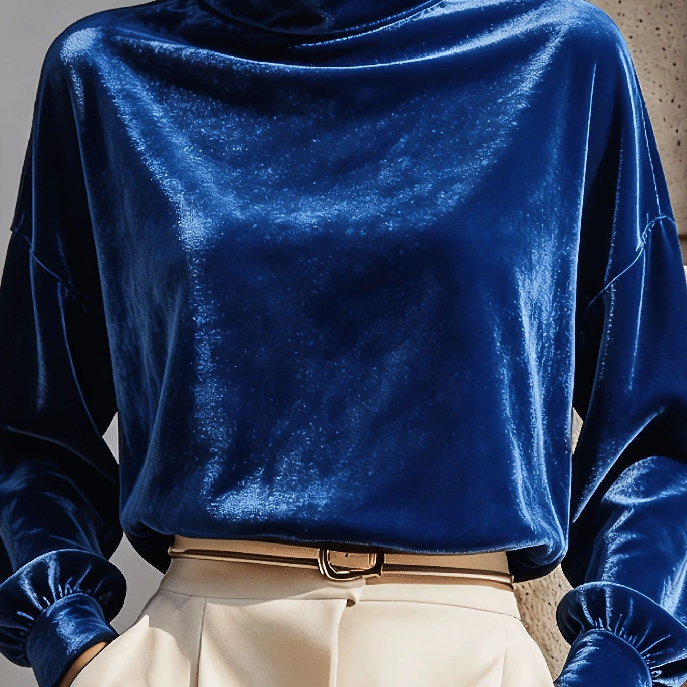 Loose-fitting Long-sleeved Turtleneck Casual Fashion Top