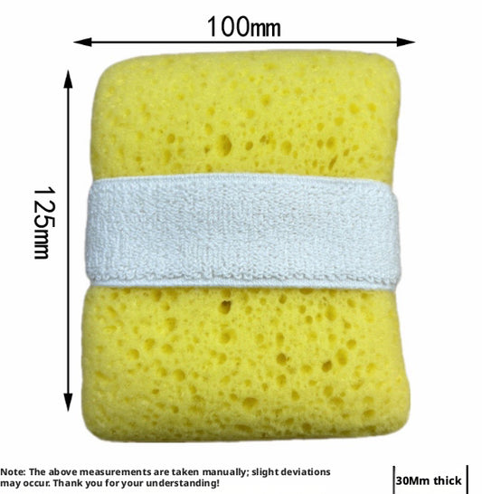 Bath foaming soap bag-yellow-polyester-1 piece