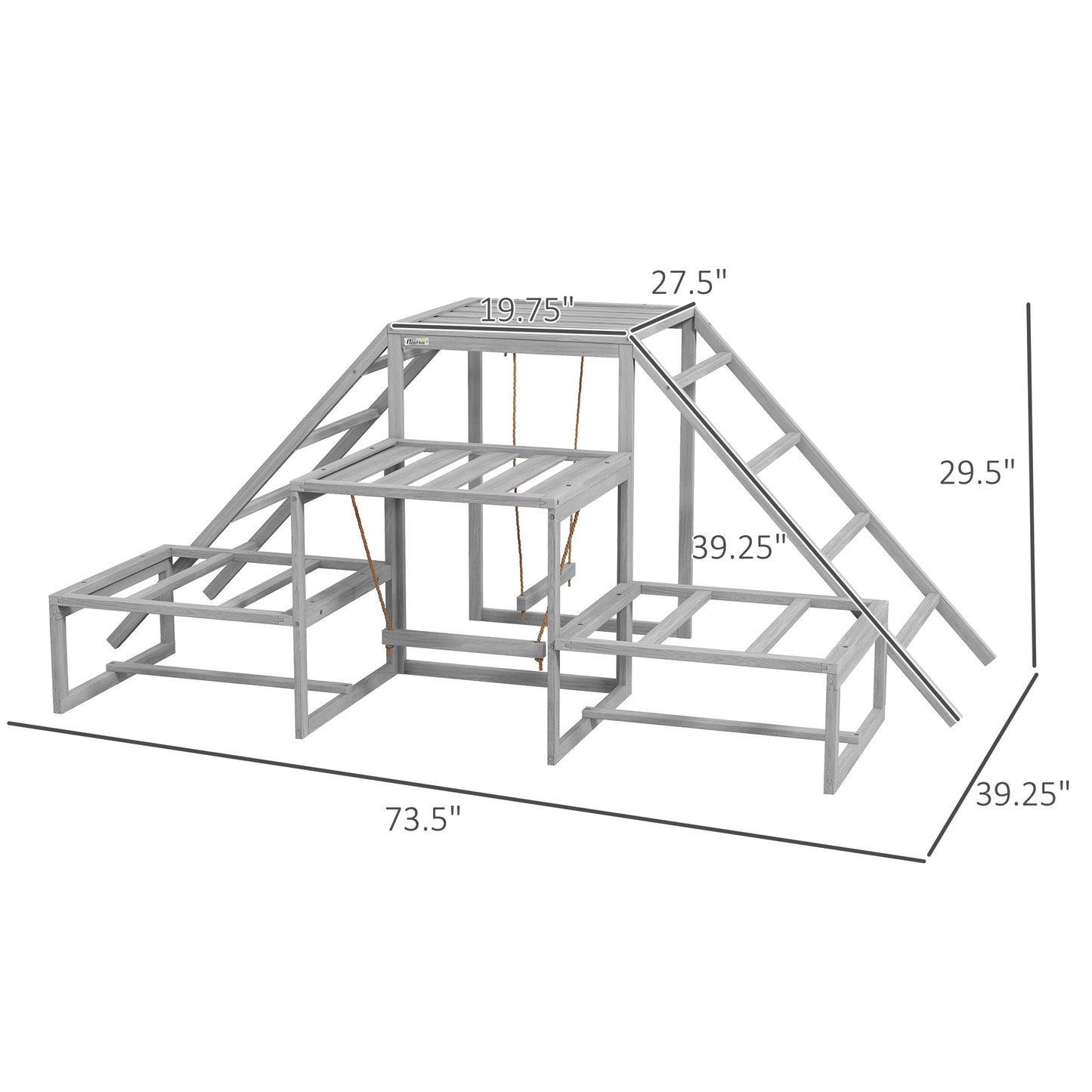 Chicken Roost Toys For Chickens Hens, Coop Accessories With Wood Stand, Ladder Platforms, For 10-15 Chickens