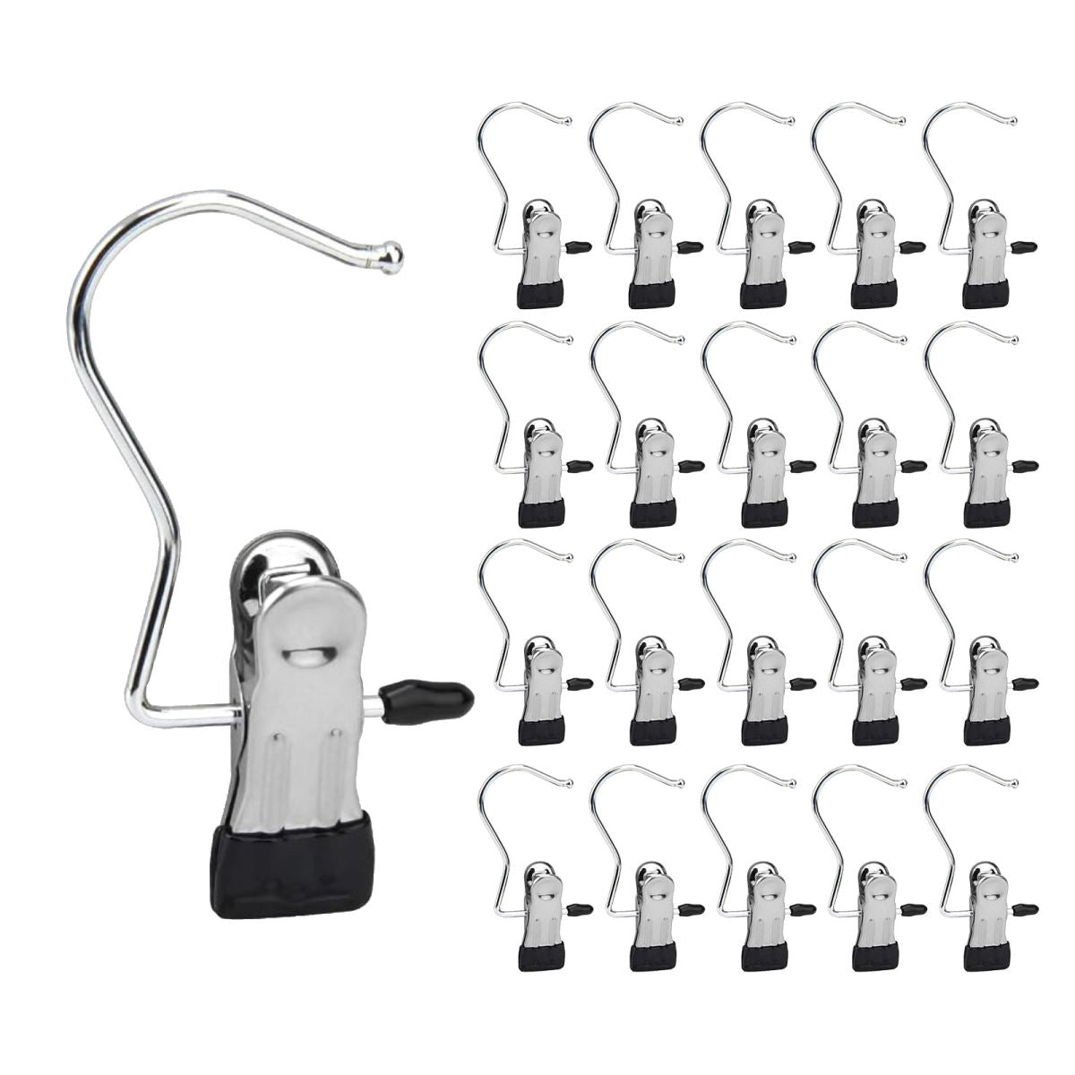 20-Piece Set Of Laundry Hooks And Boat Clips - 20-Piece Set Of Practical Laundry Clips And Party Accessories