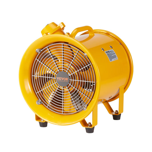 Portable Ventilator, 10" Heavy Duty Cylinder Fan, 350W Strong Shop Exhaust Fan 1942CFM, 9.8ft Power Cord (No Charging Head), Industrial Utility Blower For Sucking Dust, Smoke Home/Workplace