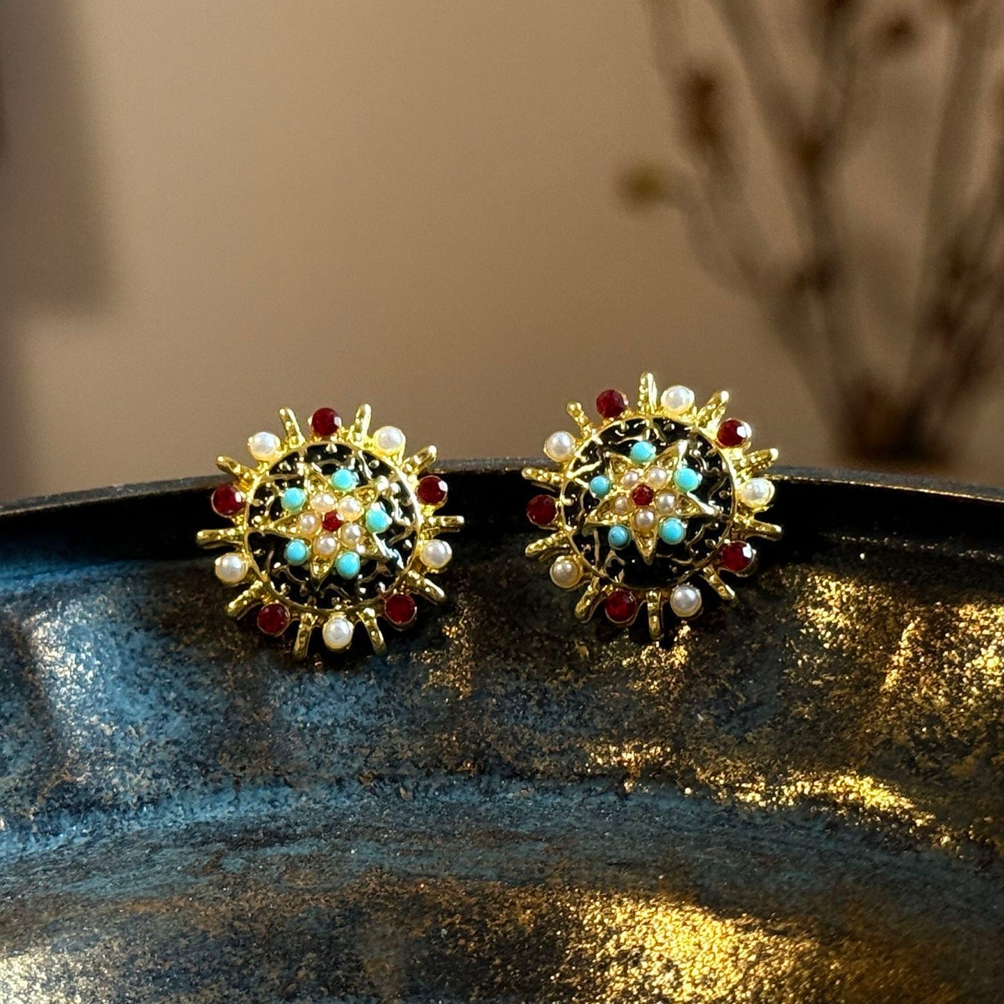 Chengxia Clip On Earrings, New Chinese Ethnic Retro Court Style Luxury Grand Delicate Heavy Craft Ear Jewelry For Women