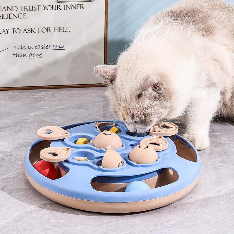 Household Cat Food Hiding And Dispensing Turntable