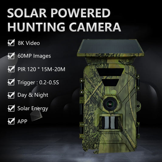 WIFI Solar Outdoor Camera 8K MP4 Type C Charging