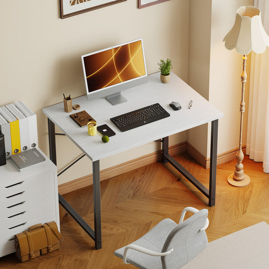 Computer Desk For Home Office, Modern Study Work Table Simple Style For Bedroom, Writing Desks With X-Shaped Reinforcement