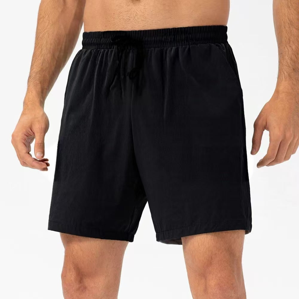 Digital-print Fitness Solid-color Fashionable Drawstring Beach Shorts