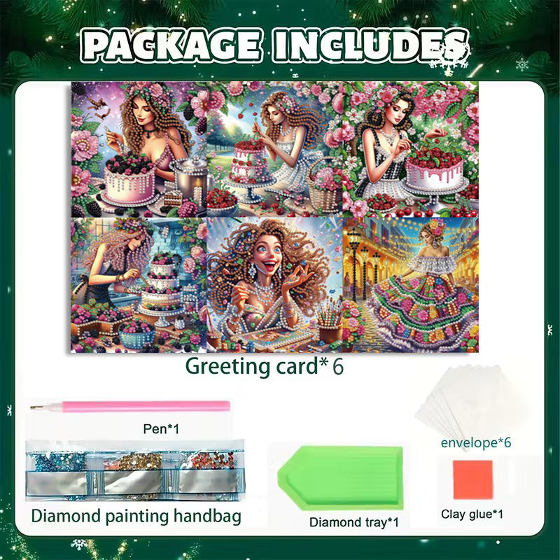 DIY Diamond Painting Kit Birthday Card Kit, Unique Mom Birthday Pattern Design, Water Diamond Painting Art Mosaic Postcards, Festival Cards Perfect For Families, Friends, And Lovers, Handmade Gifts
