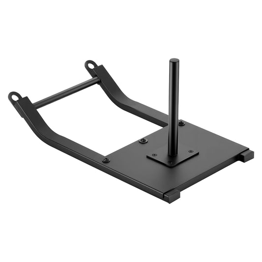 Weight Sled, Steel Power Sled, Fitness Strength Training Sleds For Athletic Exercise Speed Improvement, Workout Fitness Equipment With Harness, Compatible With 1/2 In Weight Plates, Black