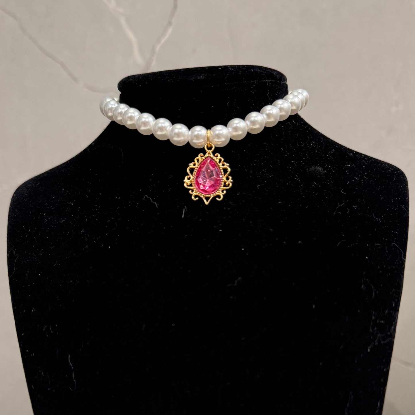 Court-style Crystal Zircon Vintage Pearl Fashion Choker