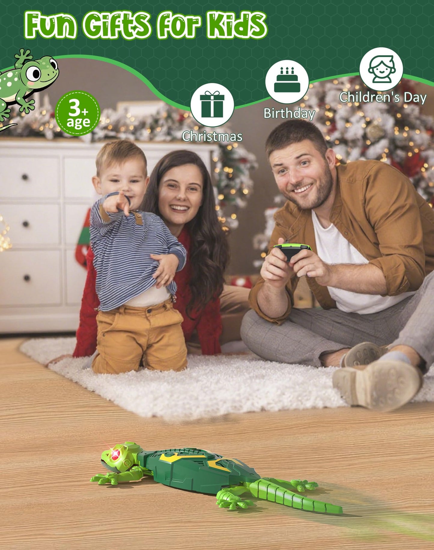 Realistic Wall-Climbing Gecko Toy  Birthday Gift For Children Aged 6