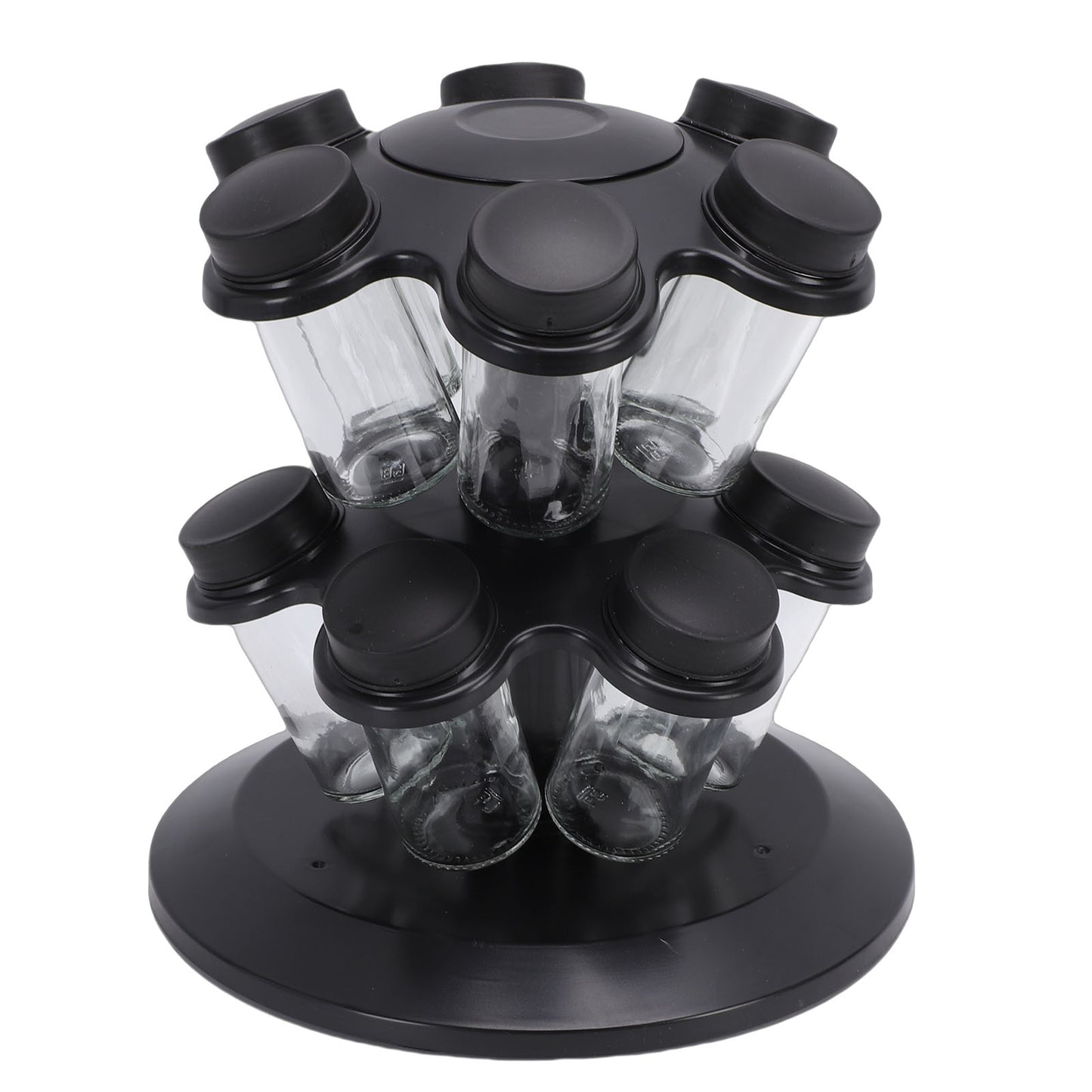 Revolving Countertop Seasoning Bottle Rack Organizer Kitchen Rotating Seasoning Jar Rack Condiment Holder Shelf
