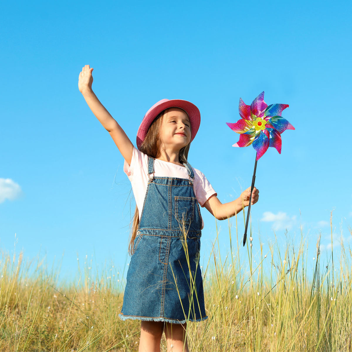 Party Decorations & Accessories—Scarecrow Windmill Set—6 Sturdy Windmills For The Garden & Outdoor Use In Summer