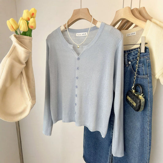 Womens Korean-style Chanel-inspired Pullover Base Layer Top