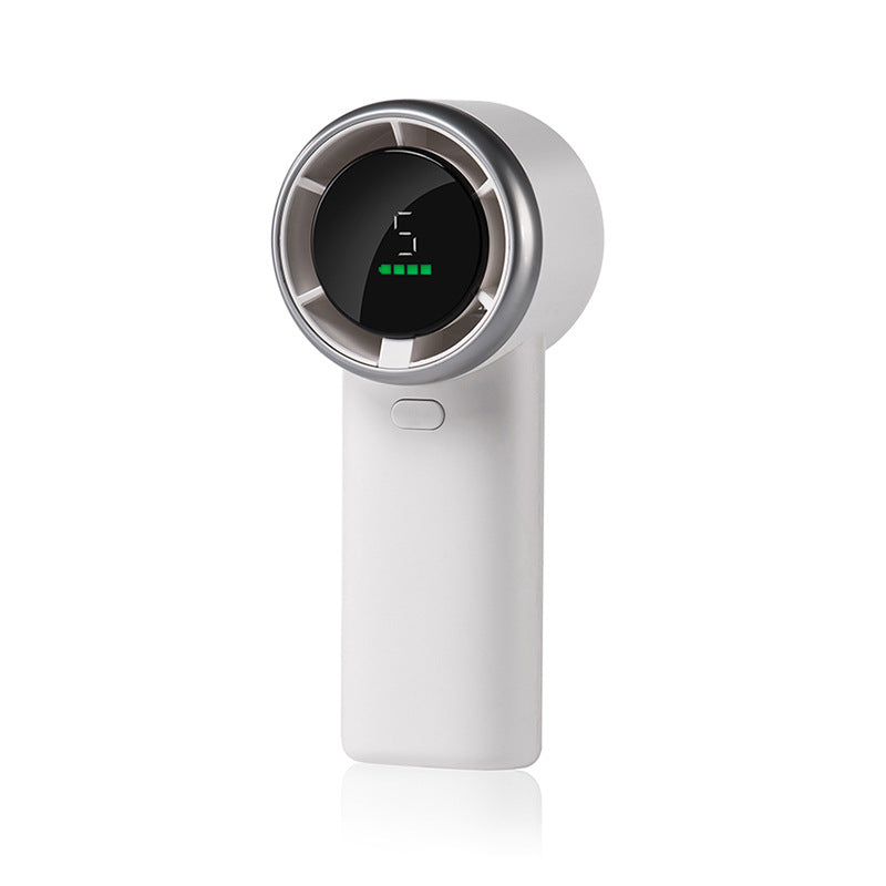 Handheld High-speed Turbine Fan Outdoor Cooling Portable Violent Wind USB Battery Digital Display Desktop