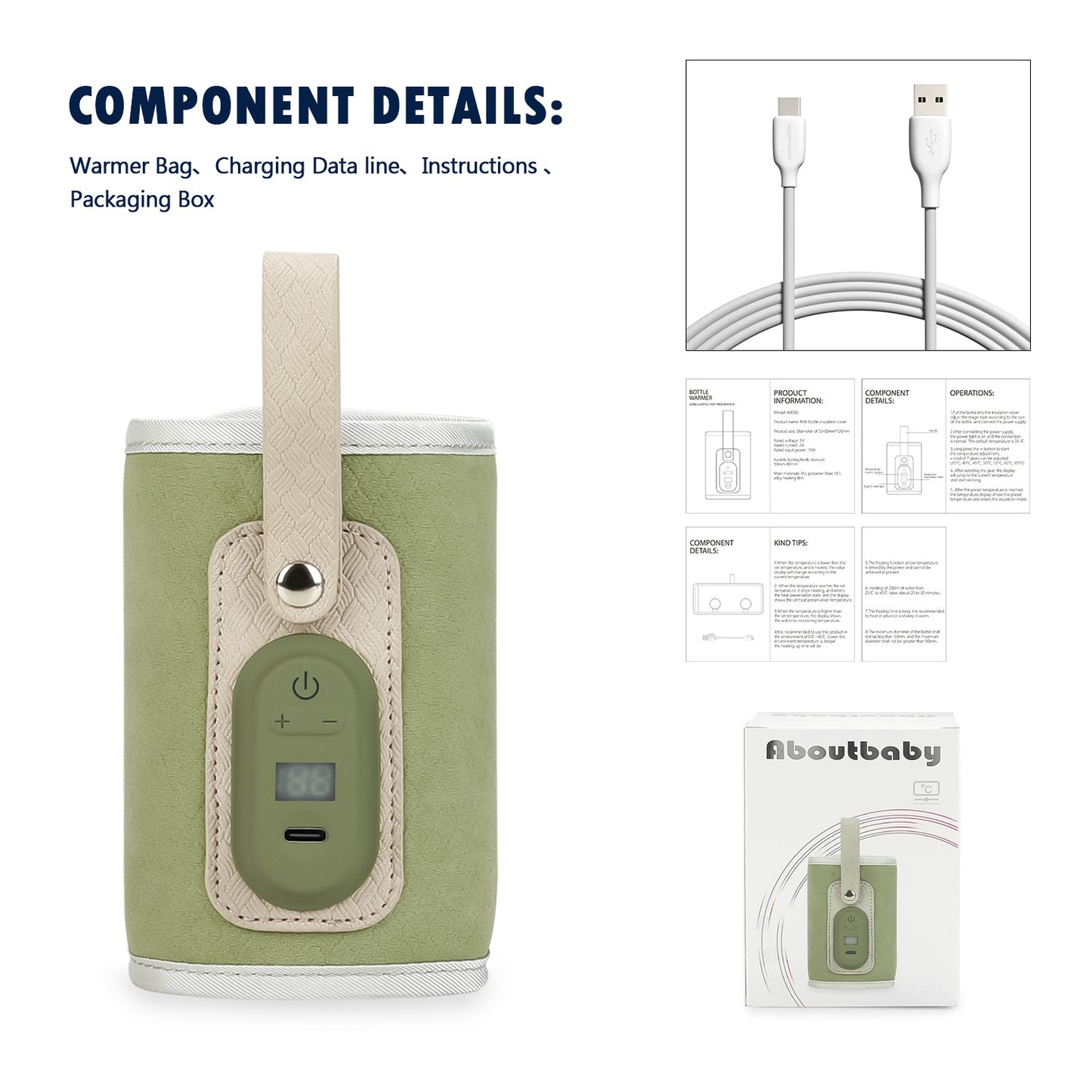 Insulation Feeding Bottle Bag Outdoor Travel Maternal And Child Constant Temperature Mummy Bag