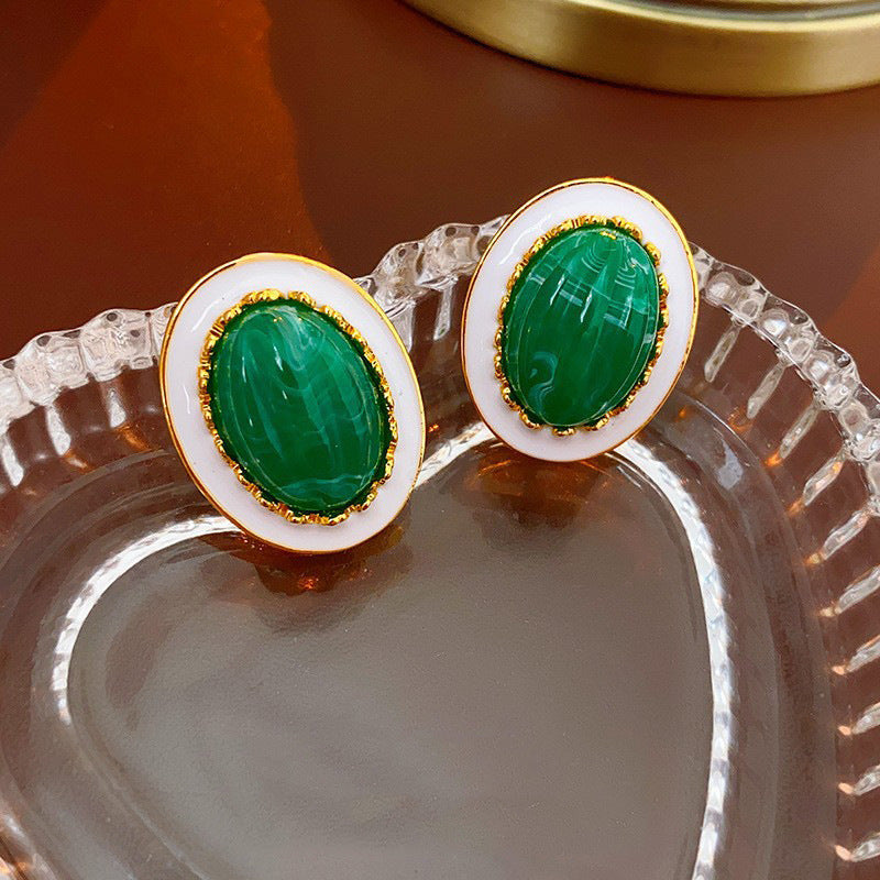 Retro Vintage Earrings For Women Silver Needle French Style Studs Elegant Premium