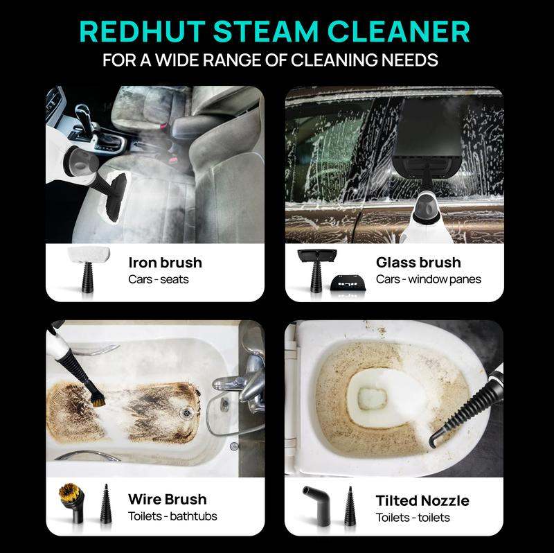 High Pressure Steam Cleaning Machine With 12 Cleaning Accessories And Detachable Brush Head And Nozzle