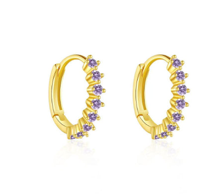 Best Seller In Europe And America Circle Diamond Earrings Zircon