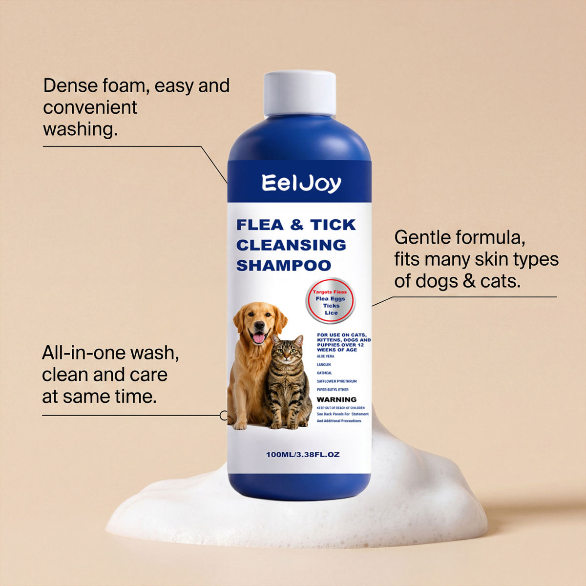 Pet Flea Tick Cleaning Shampoo