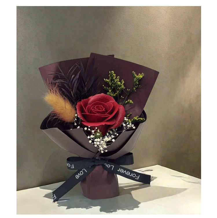 Preserved Flower Dried Flower Mini Bouquet Valentines Day And Teachers Day Gift For Female Teachers