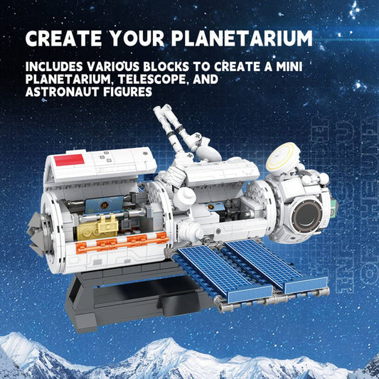 City Space Station Building Set 895 Pieces Kids STEM Projects Science Building Block Toys