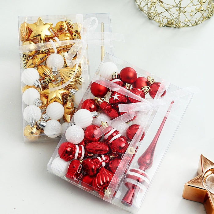 34-Piece Christmas Ball Ornament Set – Boxed Tree Decorations