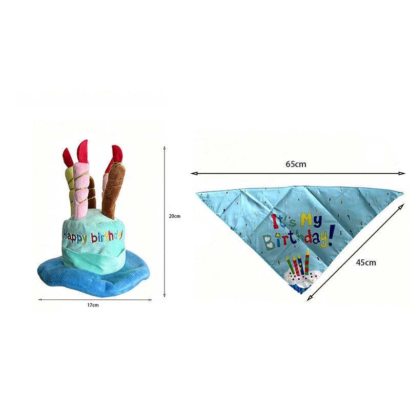 Pet Goose Birthday Hat And Scarf Decor Set