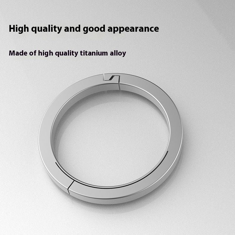 Titanium Alloy Hanger Detachable Flat Ring Flat Circle Ring Accessories Keychain