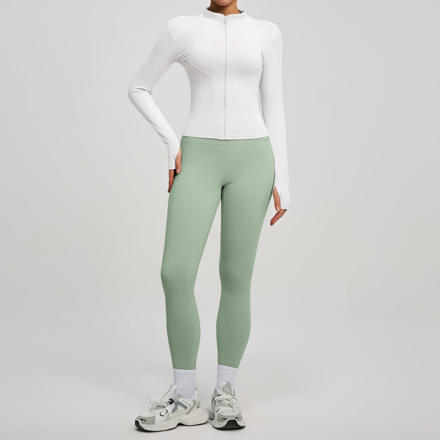 Fitness High-waist Butt-lifting Running Two-piece Set